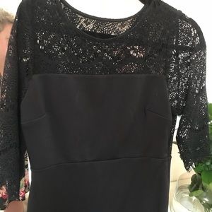 Black dress with lace detail